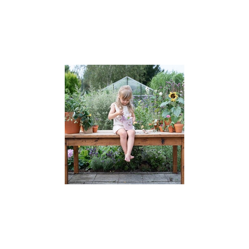 CUBO METAL FAIRY GARDEN ROSA