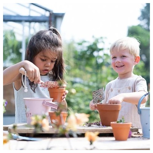 CUBO METAL FAIRY GARDEN ROSA