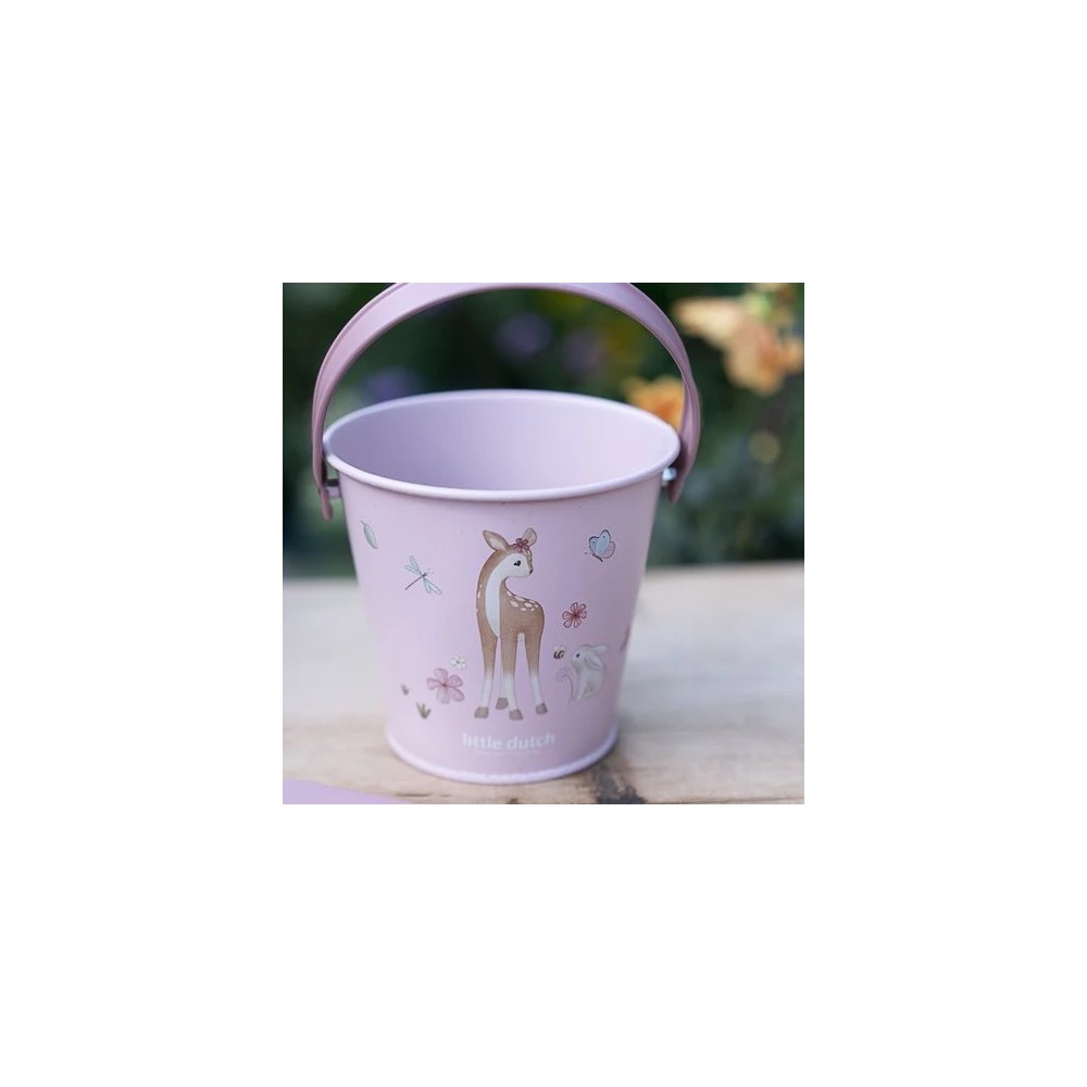 CUBO METAL FAIRY GARDEN ROSA