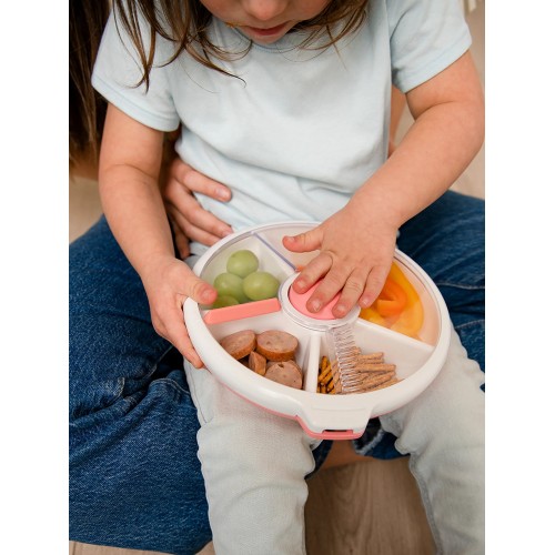 CAJA ALMUERZO GRANDE SNACK SPIN CORAL