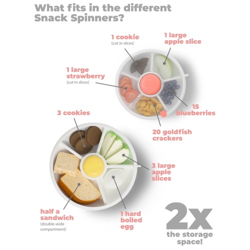 CAJA ALMUERZO GRANDE SNACK SPIN CORAL