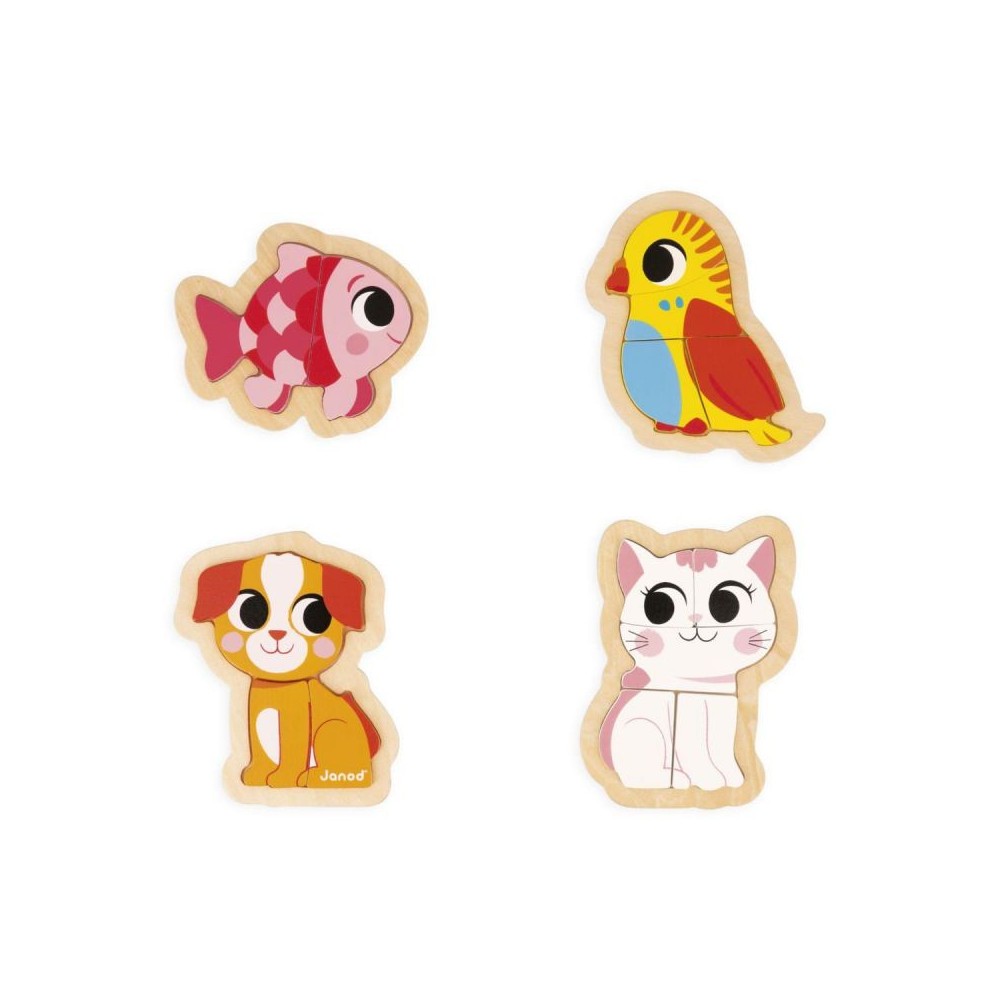 4 PUZLE EVOLUTIVOS ANIMALES COMPAÑIA 2