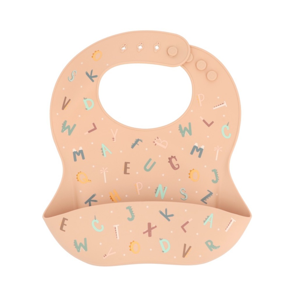 BABERO DE SILICONA FUNNY LETTERS