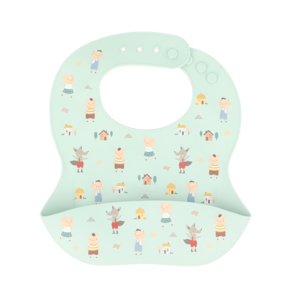 BABERO DE SILICONA LOS 3 CERDITOS