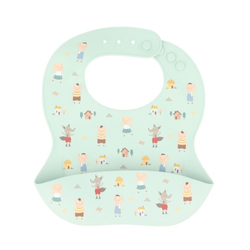 BABERO DE SILICONA LOS 3 CERDITOS