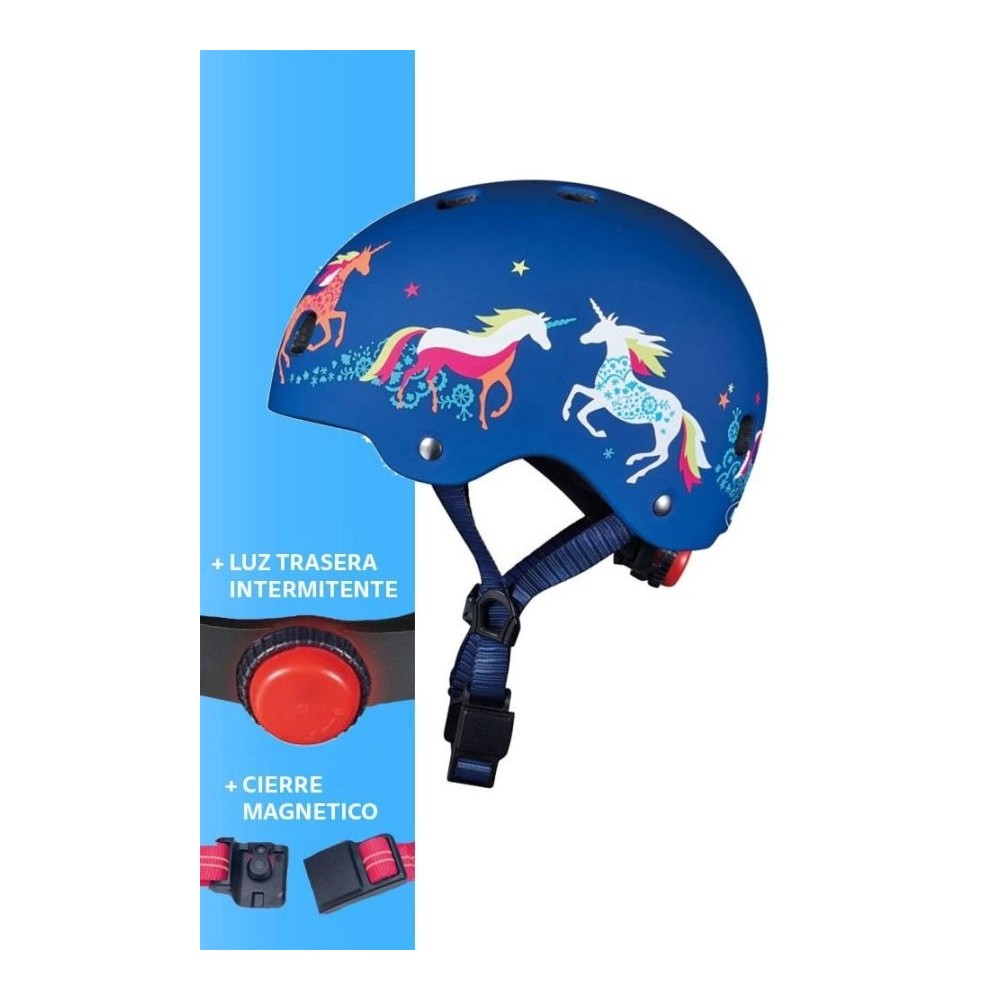 CASCO UNICORNIO AZUL