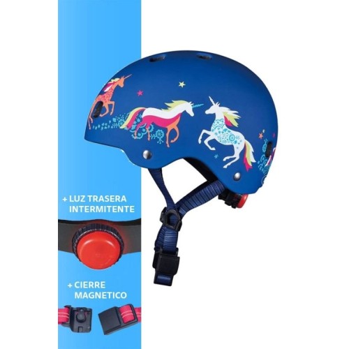 CASCO UNICORNIO AZUL