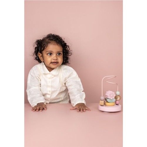 ESPIRAL PEQUEÑA CUENTAS FAIRY ROSA