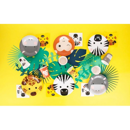 8 PLATOS PAPEL SAFARI