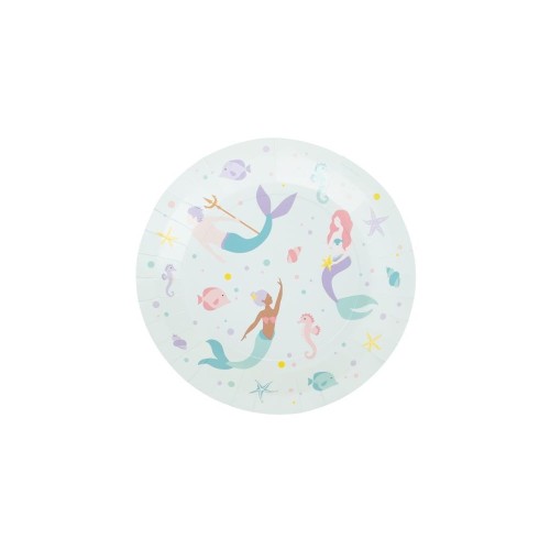 8 PLATOS PAPEL SIRENAS
