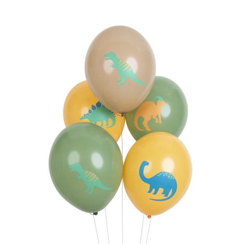 5 GLOBOS IMPRESOS DINO