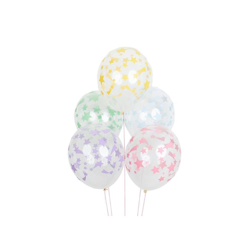 5 GLOBOS IMPRESOS UNICORNIO