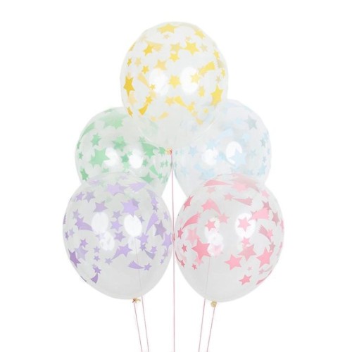 5 GLOBOS IMPRESOS UNICORNIO