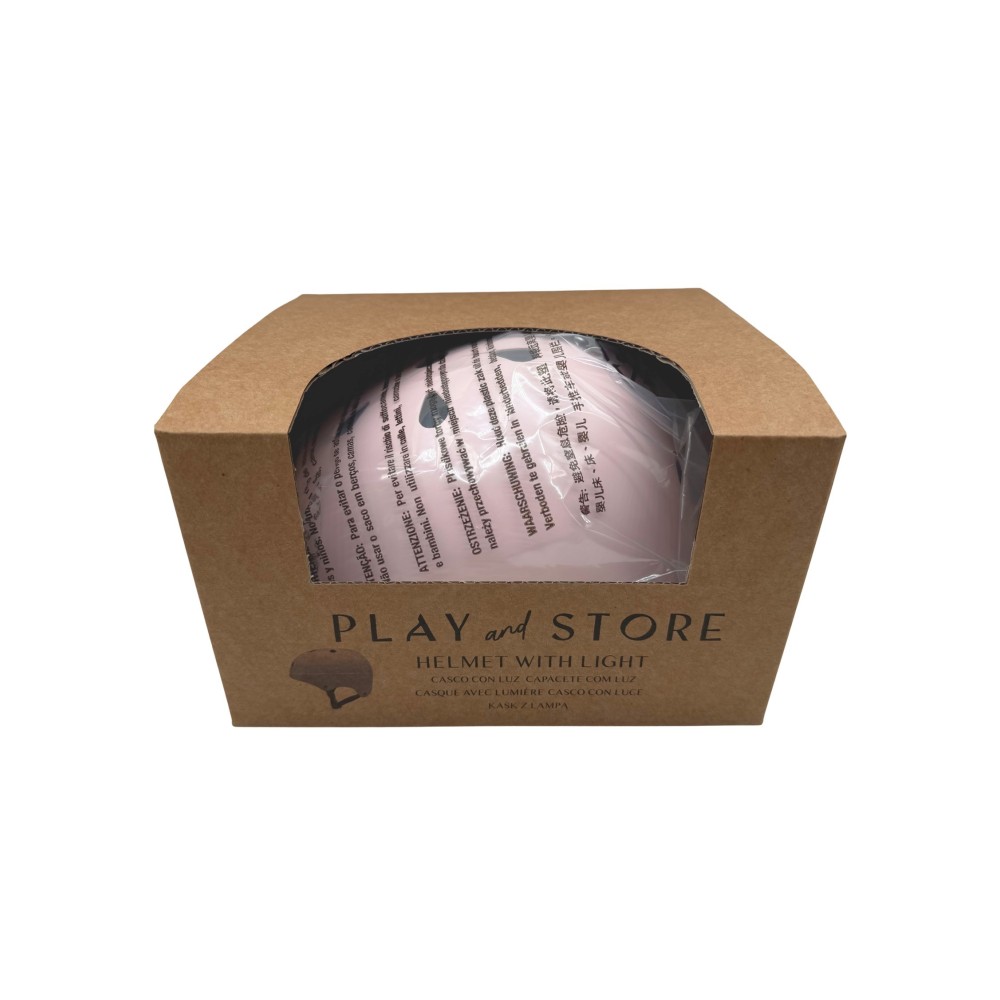 CASCO CON LUZ PLAY AND STORE ROSA