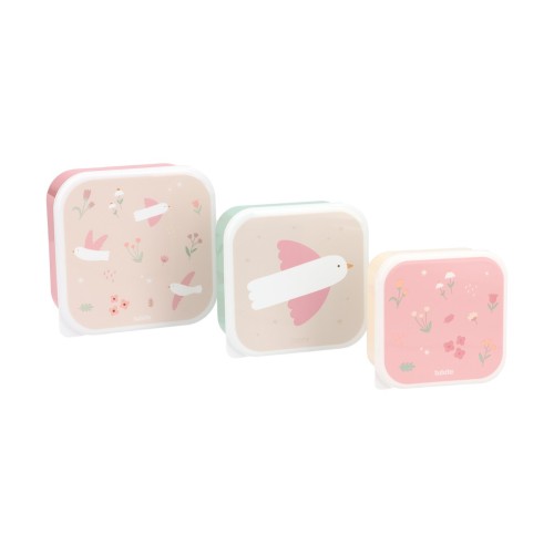 3 CAJAS ALMUERZO BIRDS BLOSSOM