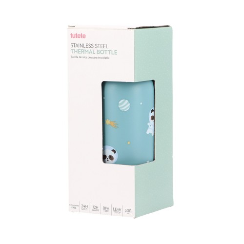 BOTELLA ACERO TERMICA 500ML PANDAS IN THE SPACE