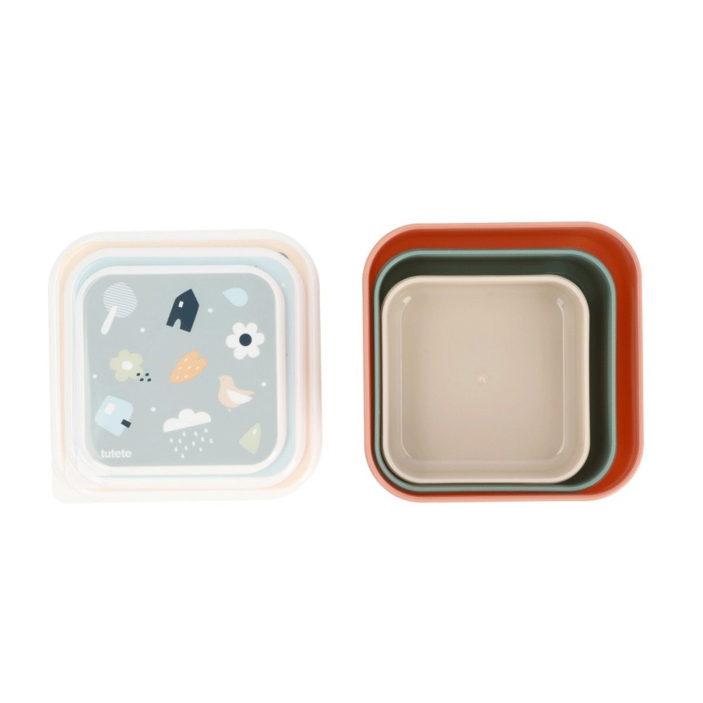 3 CAJAS ALMUERZO GEOMETRIC