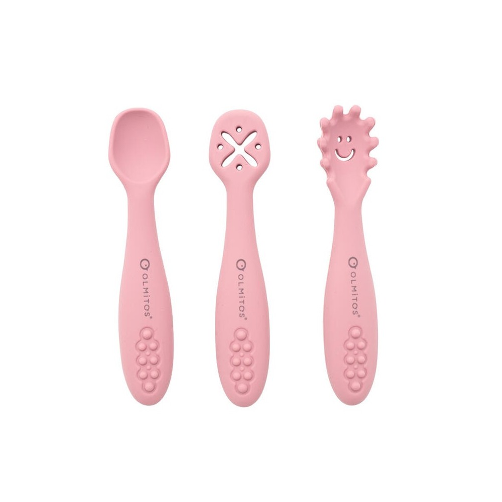 SET CUBIERTOS APRENDIZAJE ROSA