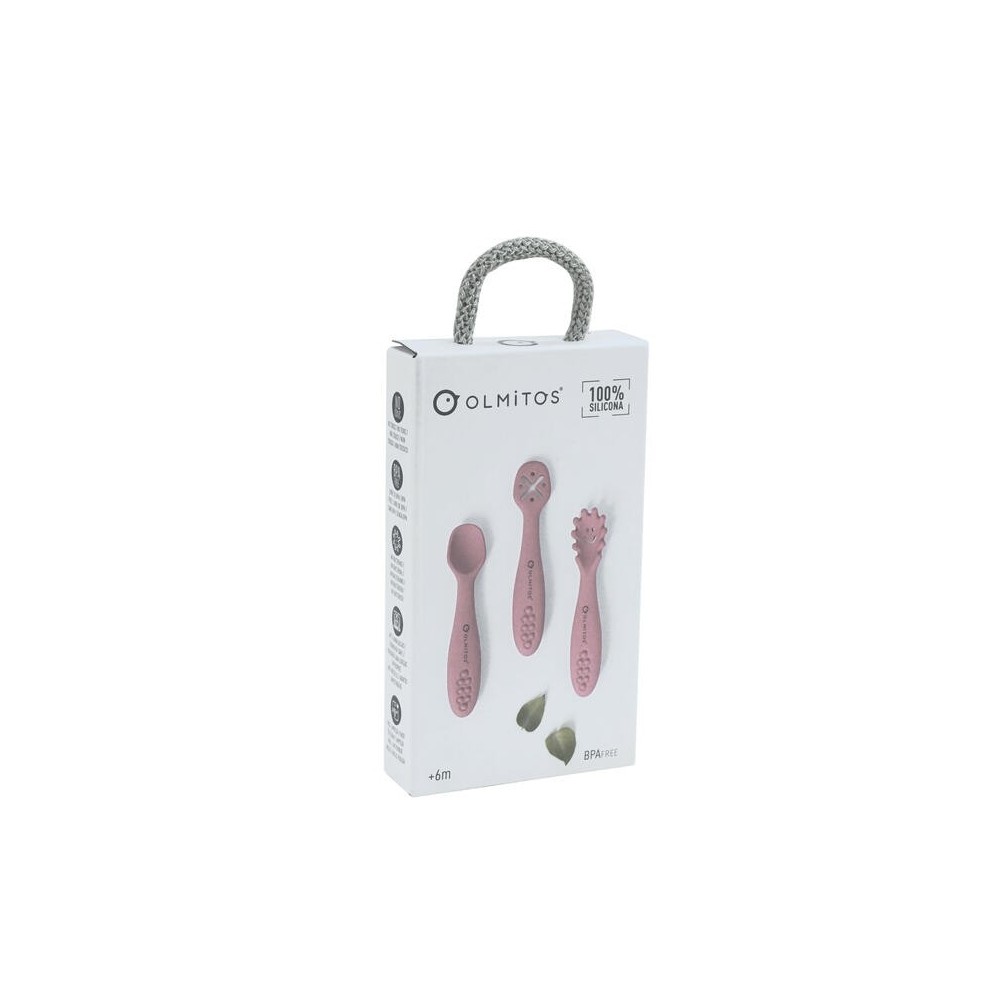 SET CUBIERTOS APRENDIZAJE ROSA 2