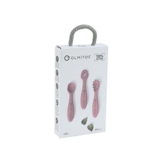 SET CUBIERTOS APRENDIZAJE ROSA