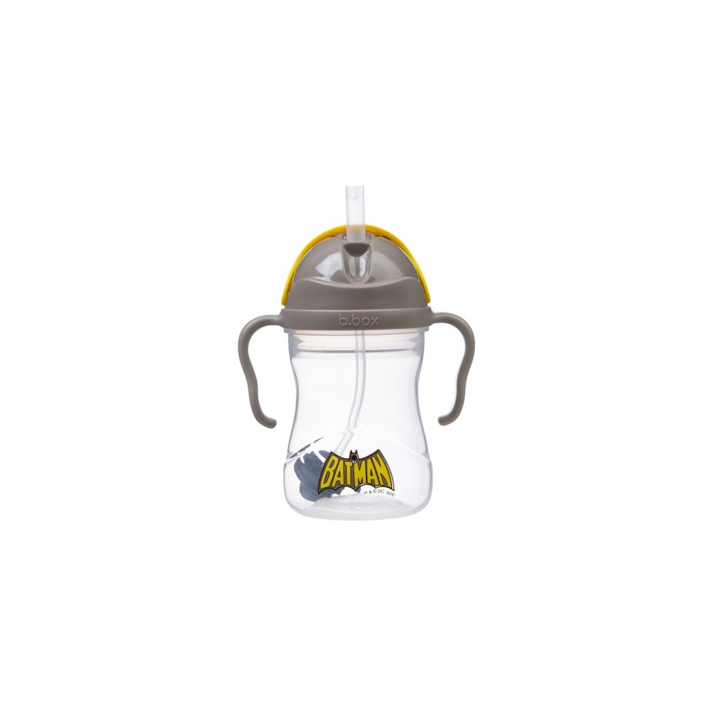 TAZA CON PAJITA FLEXIBLE BATMAN