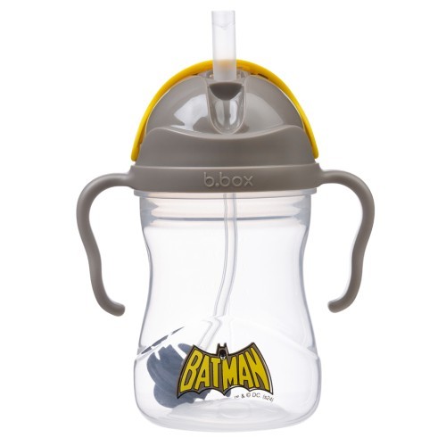 TAZA CON PAJITA FLEXIBLE BATMAN