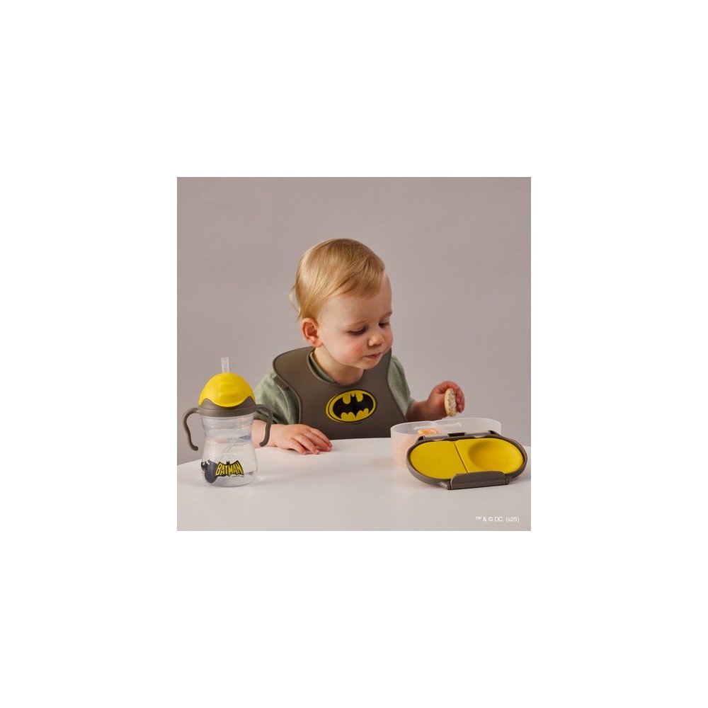 TAZA CON PAJITA FLEXIBLE BATMAN