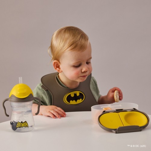 TAZA CON PAJITA FLEXIBLE BATMAN