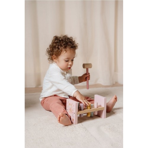 BANCO DE GOLPEO FAIRY GARDEN ROSA