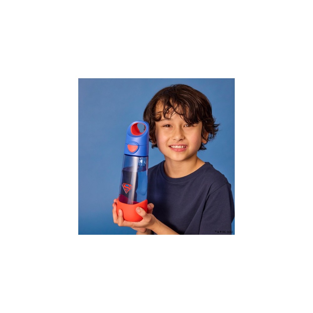 BOTELLA TRITAN PAJITA SUPERMAN