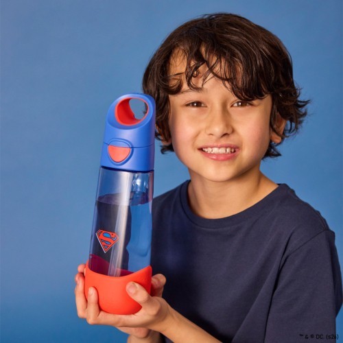 BOTELLA TRITAN PAJITA SUPERMAN