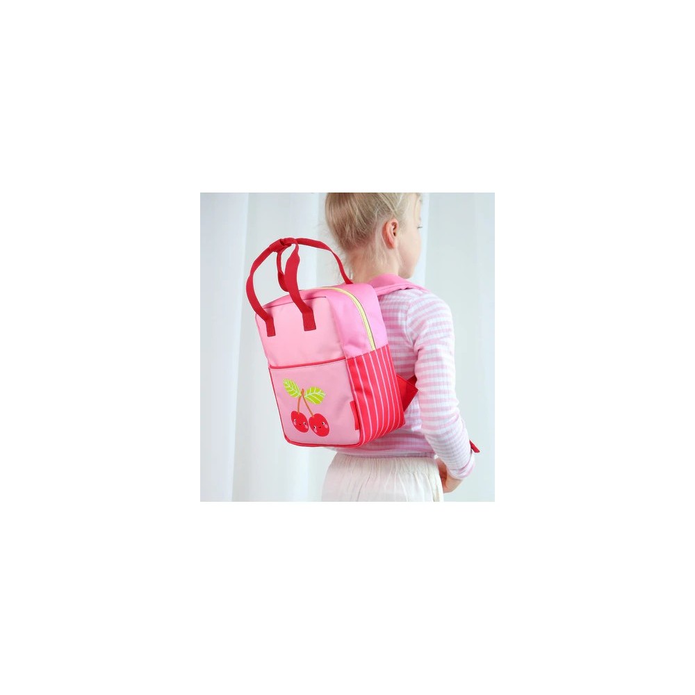 MOCHILA CUADRADA CEREZAS