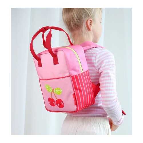 MOCHILA CUADRADA CEREZAS