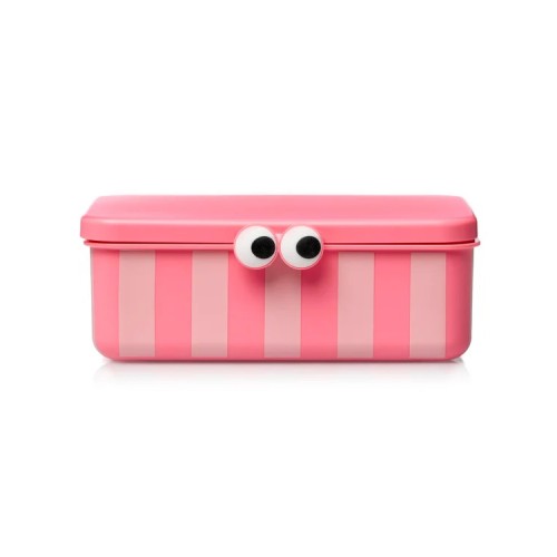 CAJA ALMUERZO CON 3 BANDEJAS ROSA