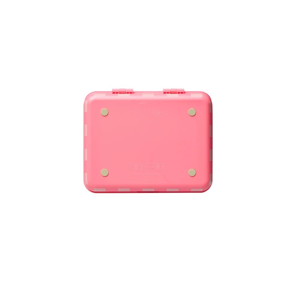 CAJA ALMUERZO CON 3 BANDEJAS ROSA