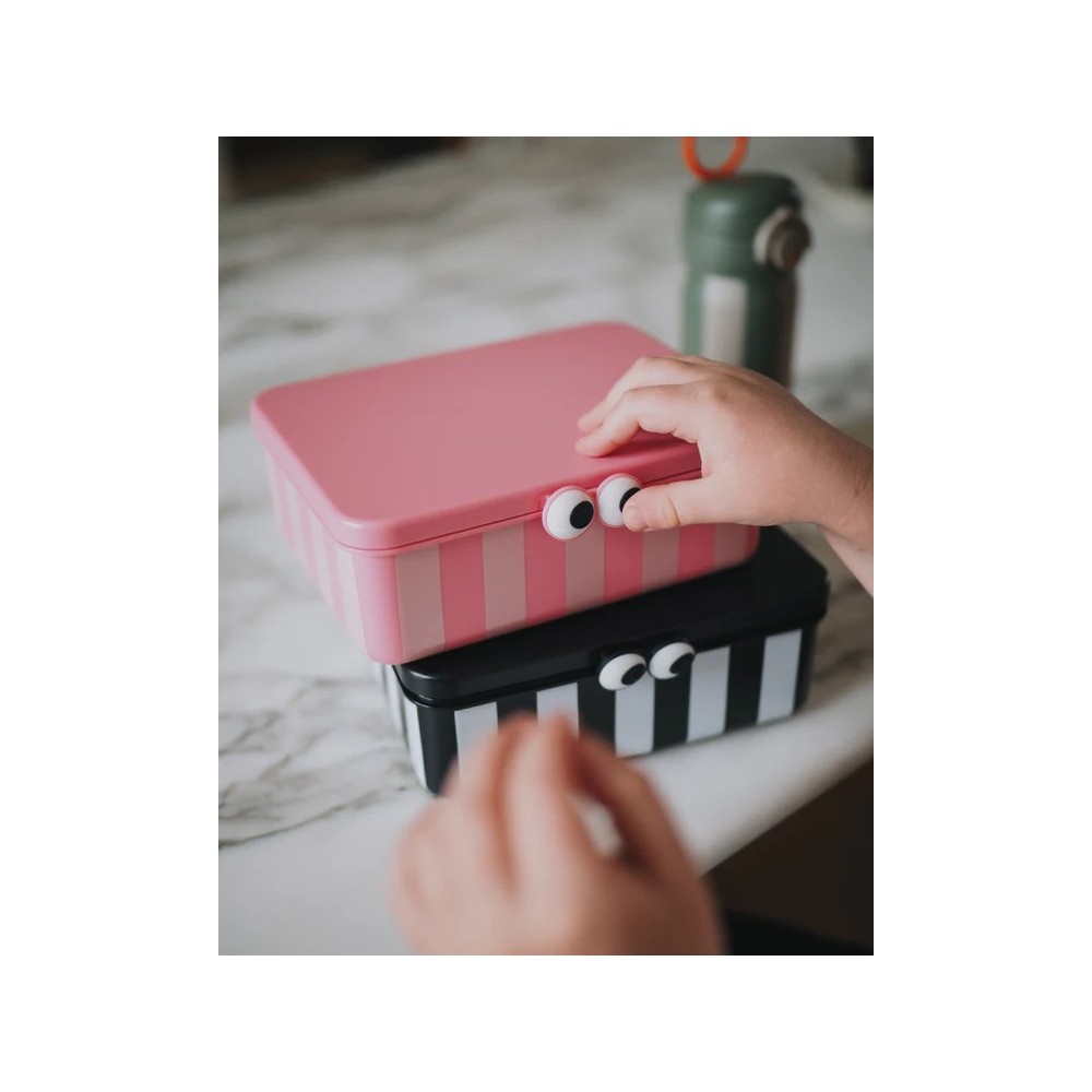 CAJA ALMUERZO CON 3 BANDEJAS ROSA