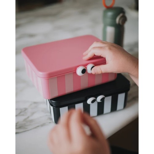 CAJA ALMUERZO CON 3 BANDEJAS ROSA