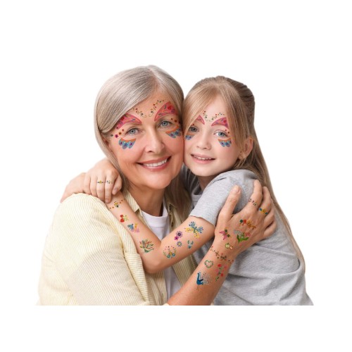 PEGATINAS FACIALES Y TATUAJES