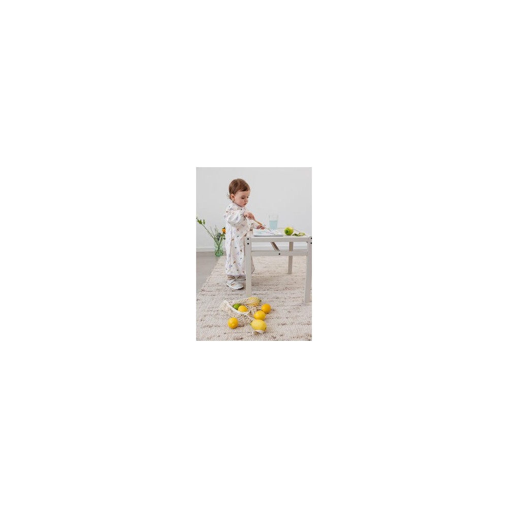 LONG SLEVE APRON BLUE