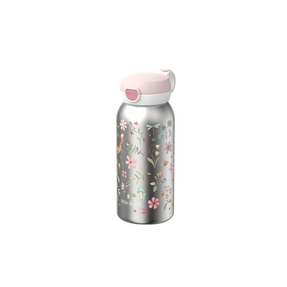 BOTELLA FLIP CAP ACERO FAIRY ROSA