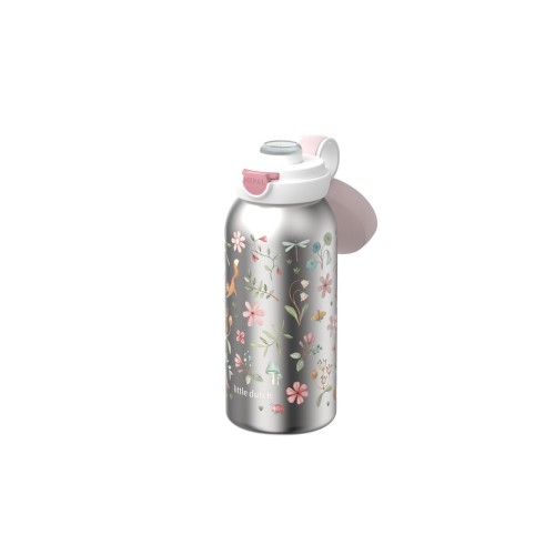 BOTELLA FLIP CAP ACERO FAIRY ROSA