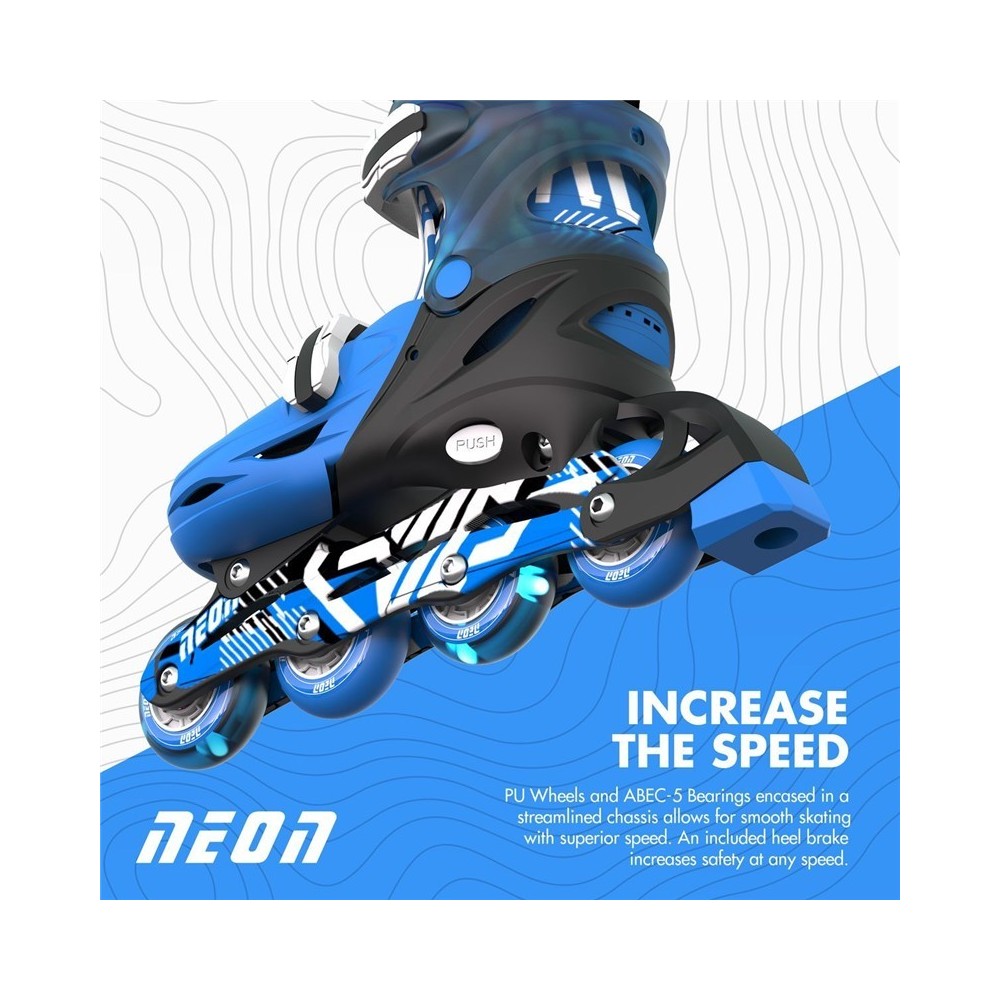 PATINES COMBO NEON GOT 34-37 AZUL MARINO
