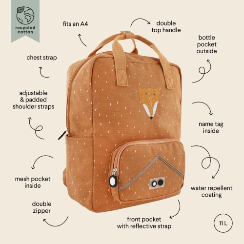 MOCHILA LARGE TRIXIE MR FOX