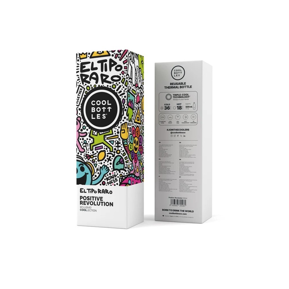 BOTELLA AGUA ILUSTRACIONES 500 POSITIVE REVOLUTION