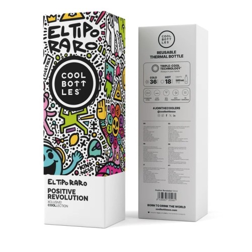 BOTELLA AGUA ILUSTRACIONES 500 POSITIVE REVOLUTION