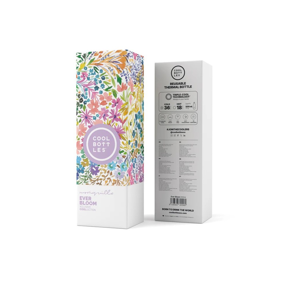BOTELLA AGUA ILUSTRACIONES 500 EVER BLOOM