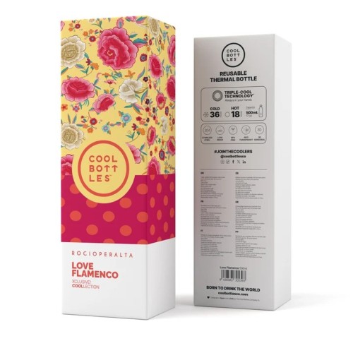 BOTELLA AGUA ILUSTRACIONES 500 LOVE FLAMENCO