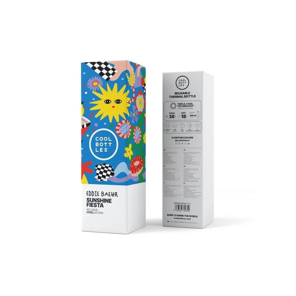 BOTELLA AGUA ILUSTRACIONES 500 SUNSHINE FIESTA