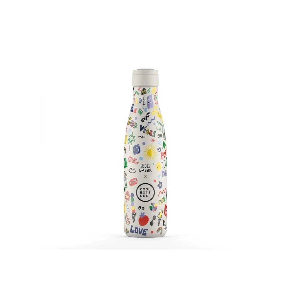 BOTELLA AGUA ILUSTRACIONES 500 GOOD VIBES