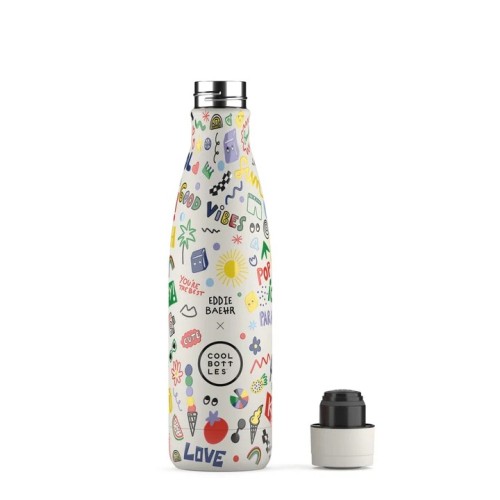 BOTELLA AGUA ILUSTRACIONES 500 GOOD VIBES